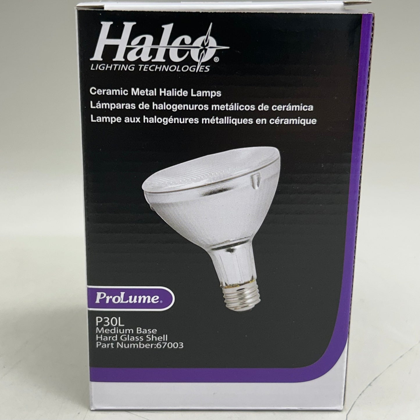 HALCO Hard Glass Shell Ceramic Metal Halide Lamp Light Medium Base White P30L