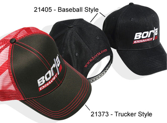 Borla Black Baseball Style Cap with Borla Logo - Fits All Sizes 21405