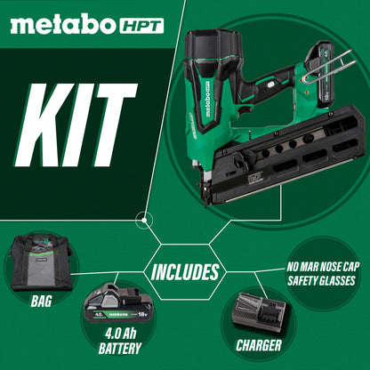 Metabo HPT NR1890DRSTM 18V MultiVolt™ Cordless 21 Degree 3-1/2" Plastic Strip Framing Nailer