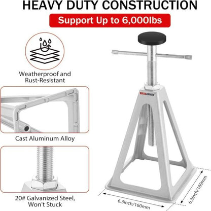 4-Pack 6,000 lbs Adjustable RV Stabilizer Jacks (11-17")