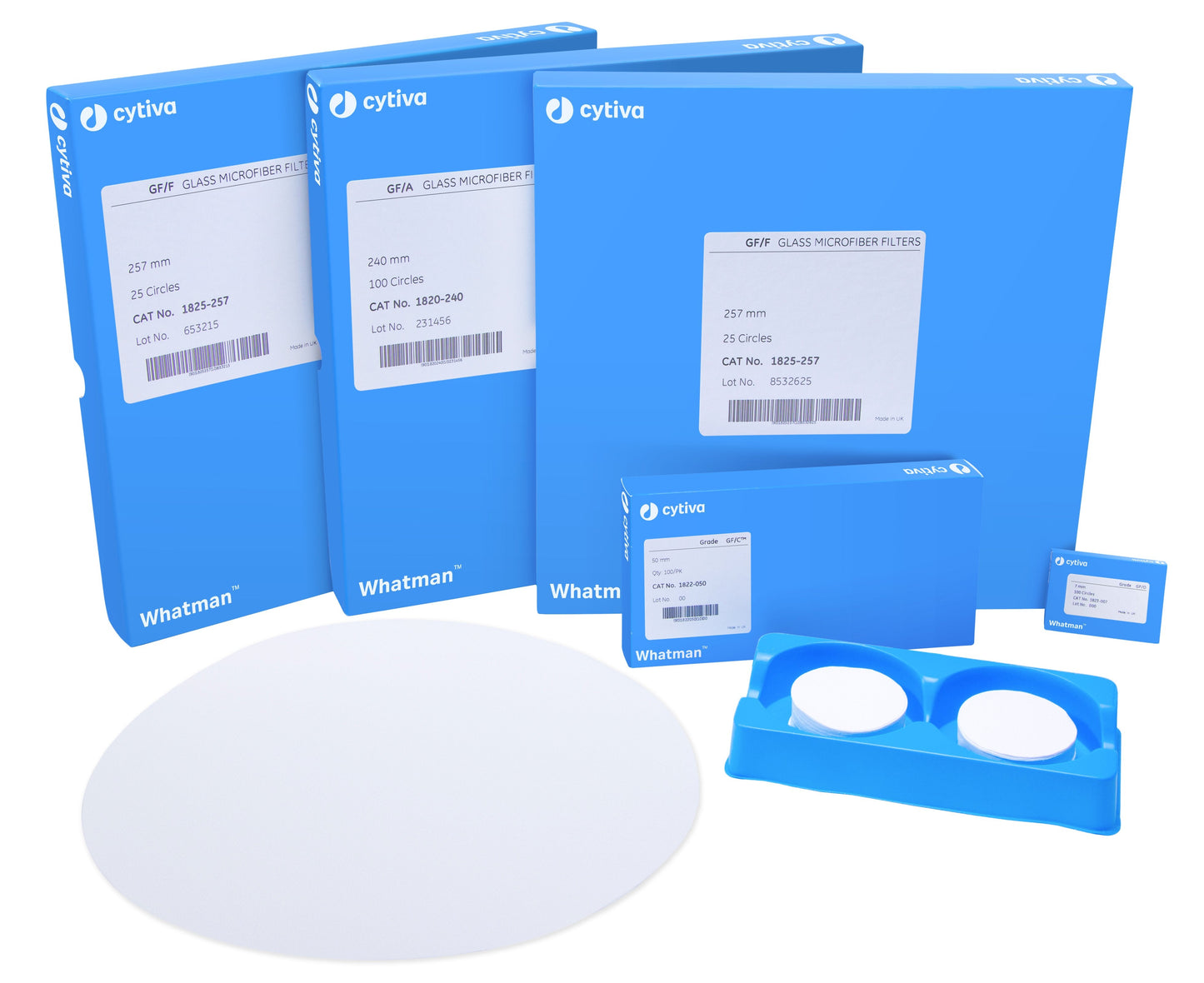 Whatman 1820-125 Filter Circles, 125mm Dia, Binder Free Grade GF/A, 100/pk (PN:1820-125)