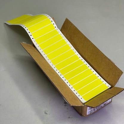 COMPULABEL (5000 PACK) Pin Fed Address Labels 3-1/2" x 15/16" Yellow DT-35-15-1