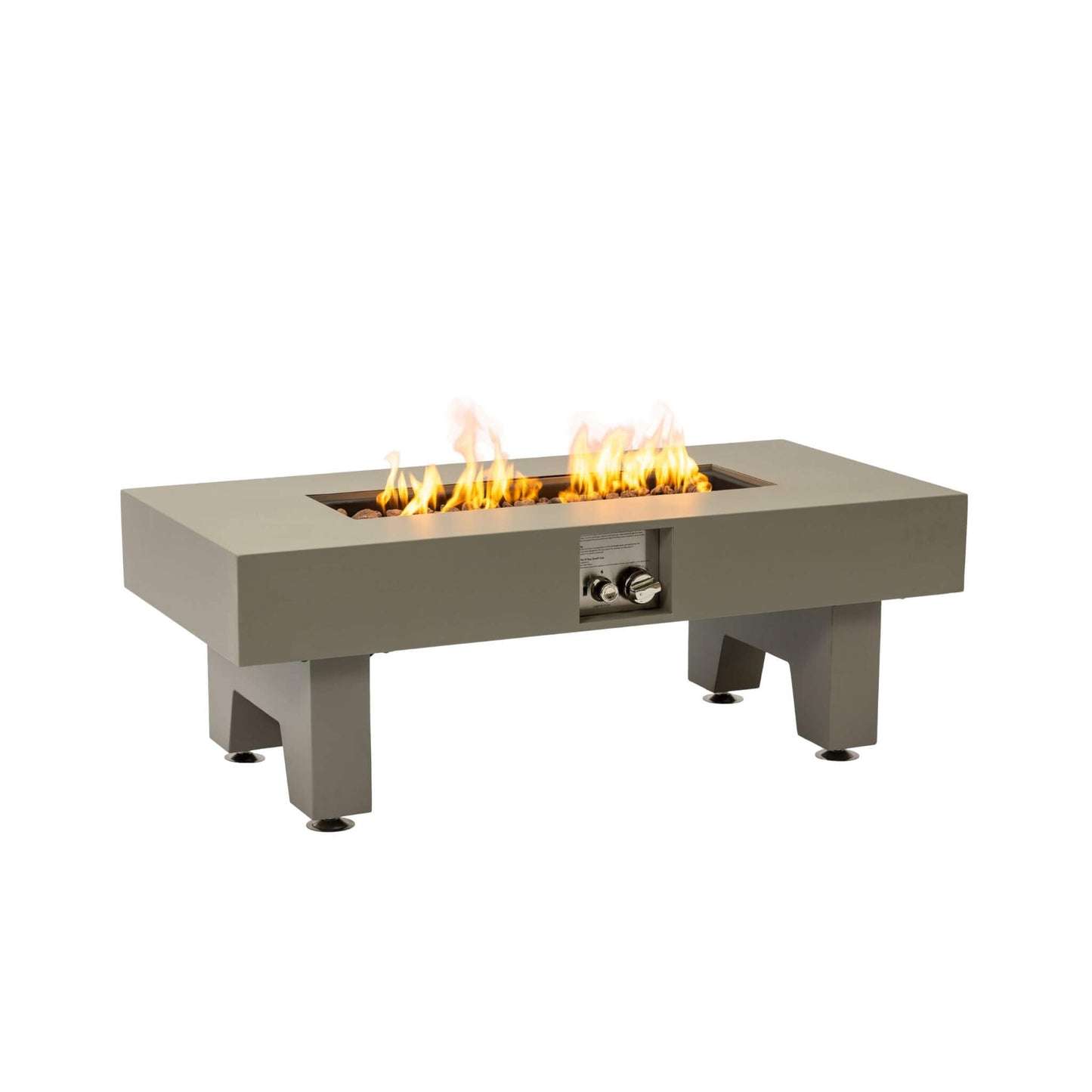 Alora 42" 50K BTU Iron Liquid Propane Fire Pit Table With Glass Stones (SAK63845)
