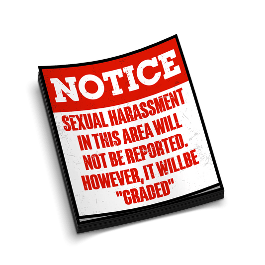Sex Harassment Graded - Hard Hat Decal