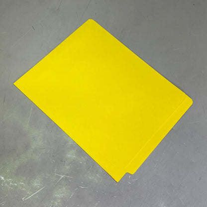 SMEAD (50 PACK) End-Tab Folders w/ Fasteners Straight Cut Letter Sz Yellow 25940
