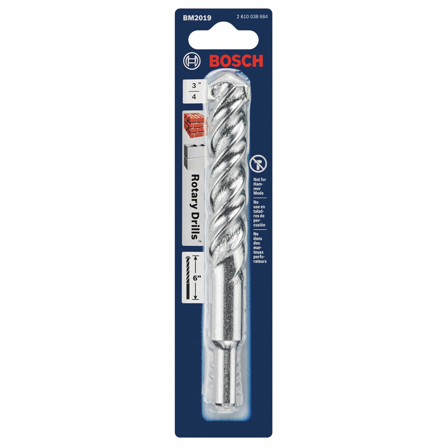BOSCH BM2019 3/4 In. X 4 In. X 6 In. Fast Spiral Rotary Masonry Drill Bit