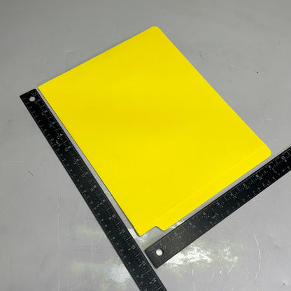 SMEAD (50 PACK) End-Tab Folders w/ Fasteners Straight Cut Letter Sz Yellow 25940
