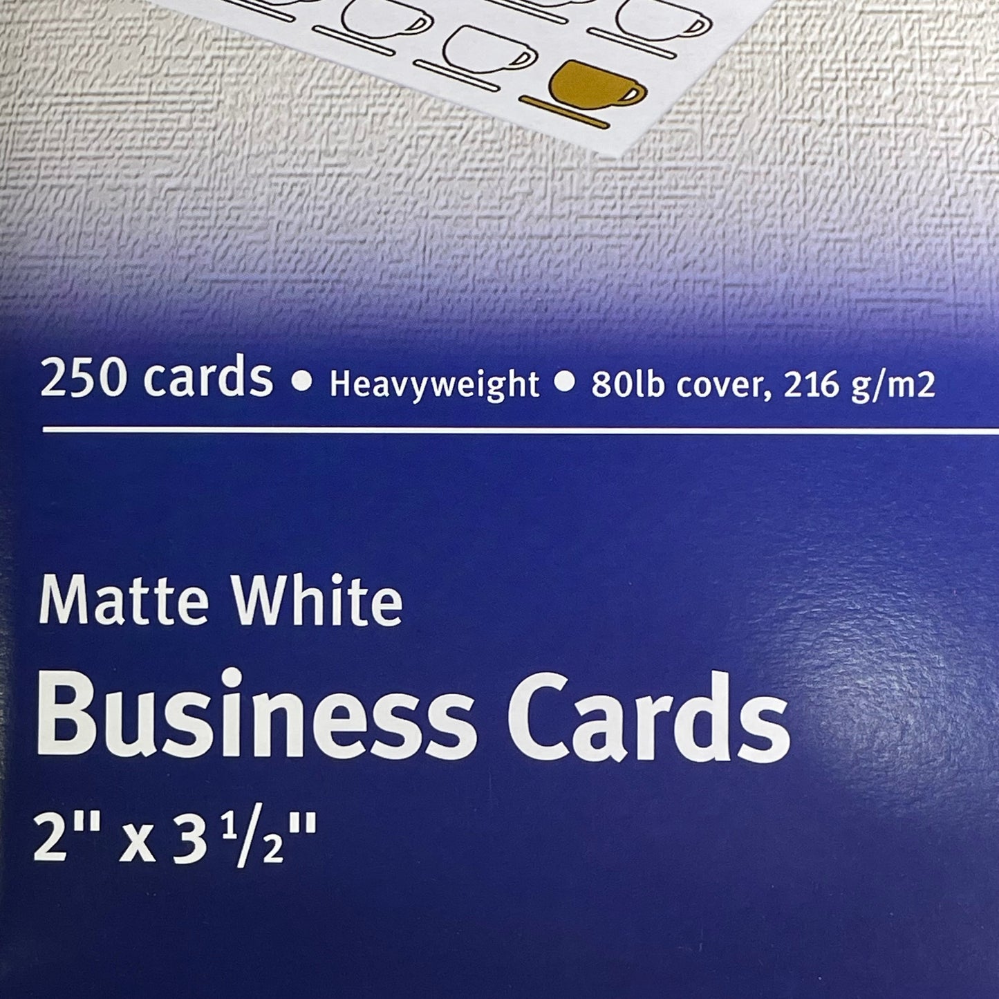 AVERY (5-PACK) 250 Business Cards Matte White Sure Feed Printable 2"x3-1/2" 5371