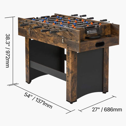 54-Inch 3-In-1 Air Hockey, Ping Pong And Foosball Table Combo (SAK14896)