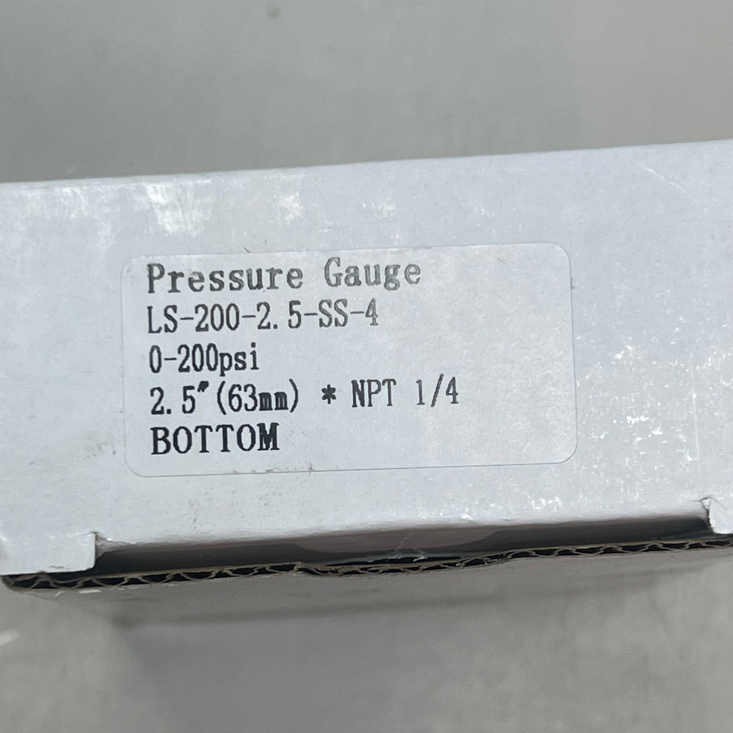 INDUSTRIAL CHOICE Stainless Steel Pressure Gauge 0-200 PSI 2.5" LS-200-2.5-SS-4