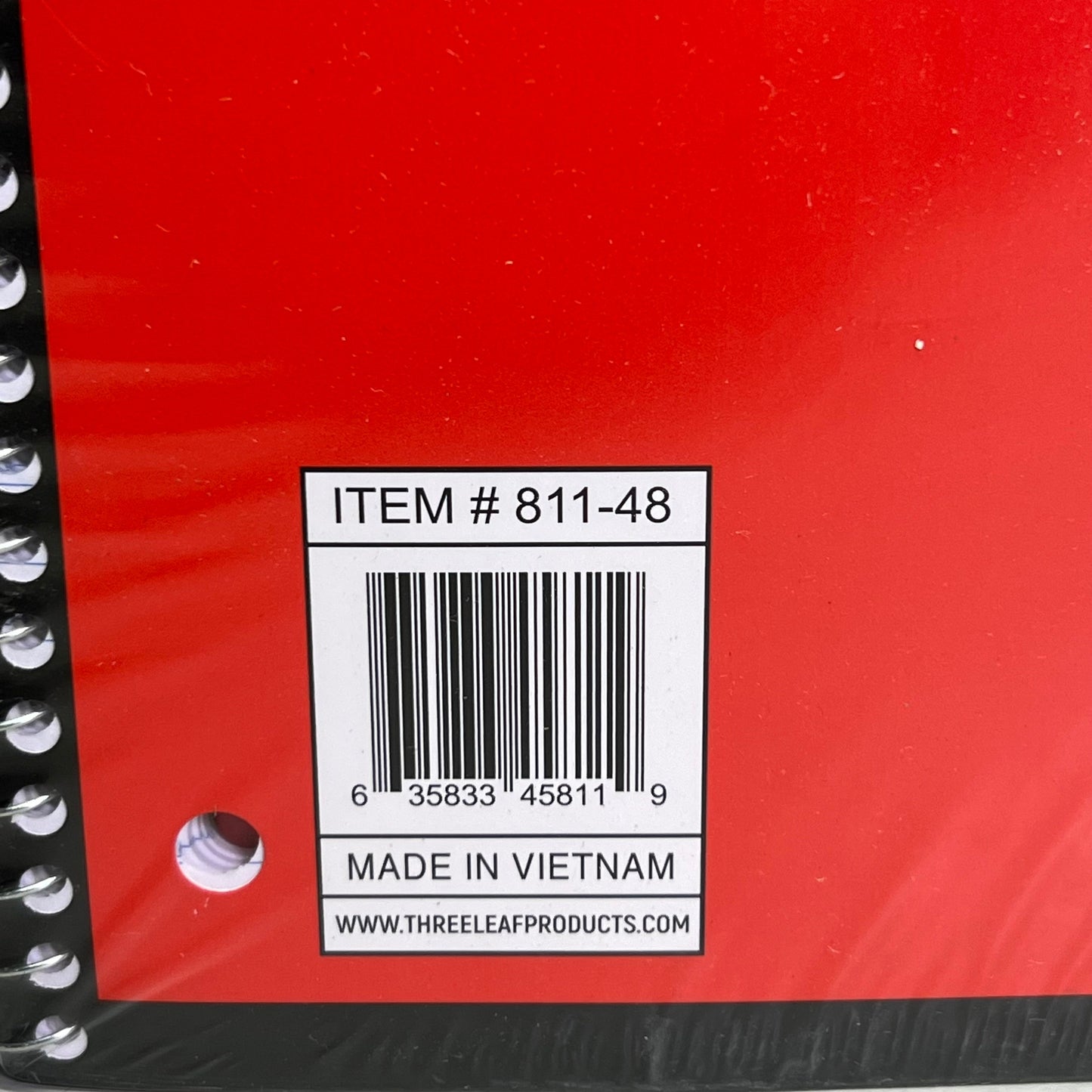 ZA@ THREE LEAF (6 PACK) 1 Subject Spiral Notebook College Ruled 70 Sheets 811-48