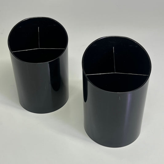 ZA@ UNIVERSAL  (2 PACK) Large Pencil Cup  4.38" D x 5" H Black UNV08108