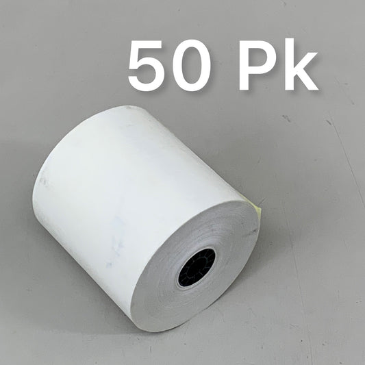 (50 PACK) Receipt Paper 2 Ply W/ Core  3" x 100' White