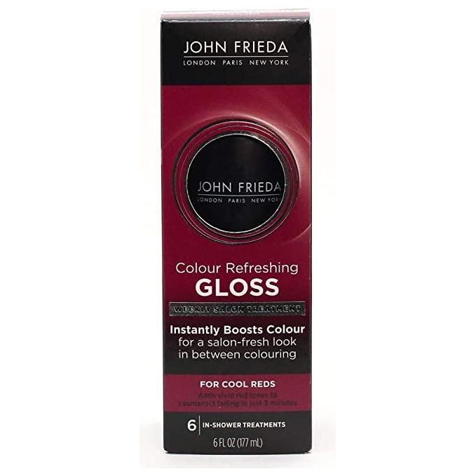 John Frieda Colour Refreshing Gloss Weekly Salon Treatment, Cool Reds 6 oz