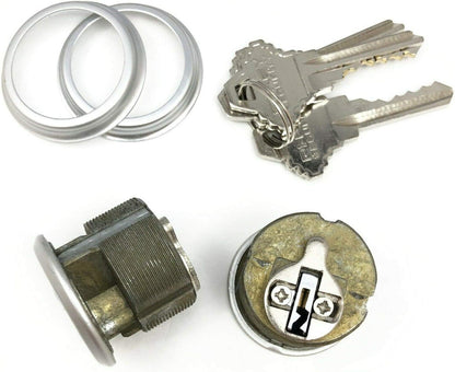 2 Mortise Lock Cylinders 1" for Commercial Store Front Entry Door Adams Rite