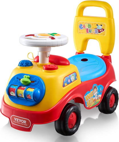 VEVOR Ride On Push Car for Toddlers, Ages 19+ Months, Ride Racer, Sit to Stand Toddler Ride On Toy, Kids Ride On Car with Music Steering, Horn & Under Seat Storage, Ride On Toy for Boys Girls