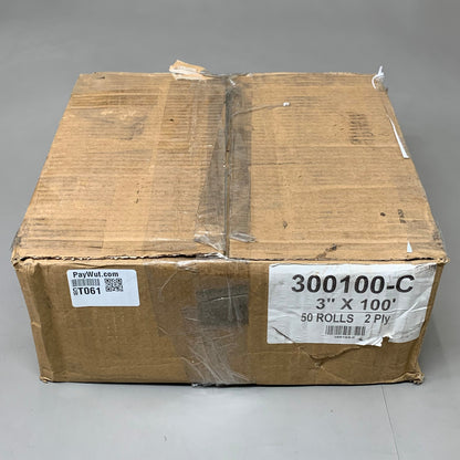 (50 PACK) Receipt Paper 2 Ply W/ Core  3" x 100' White