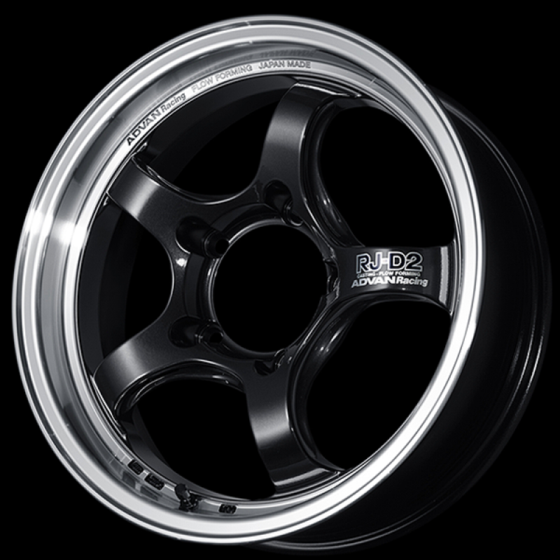 Advan RG-D2 16x6.5 / +35 Offset / 4x98 / 58mm Bore / Machining and Black Gunmetallic YAT6D35SBG