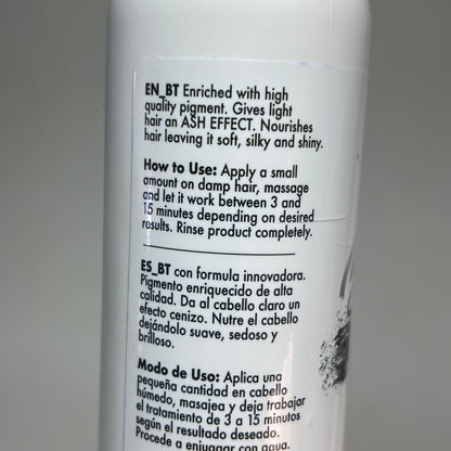 ARTISTAS A LA OBRA Black Treatment/Mask & Toner Ash Color Effect 8 Fl Oz