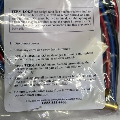 MARS Compressor Stake On Repair Kit Brass 10 Gauge 3 Wire Red/Blue/Black 86388