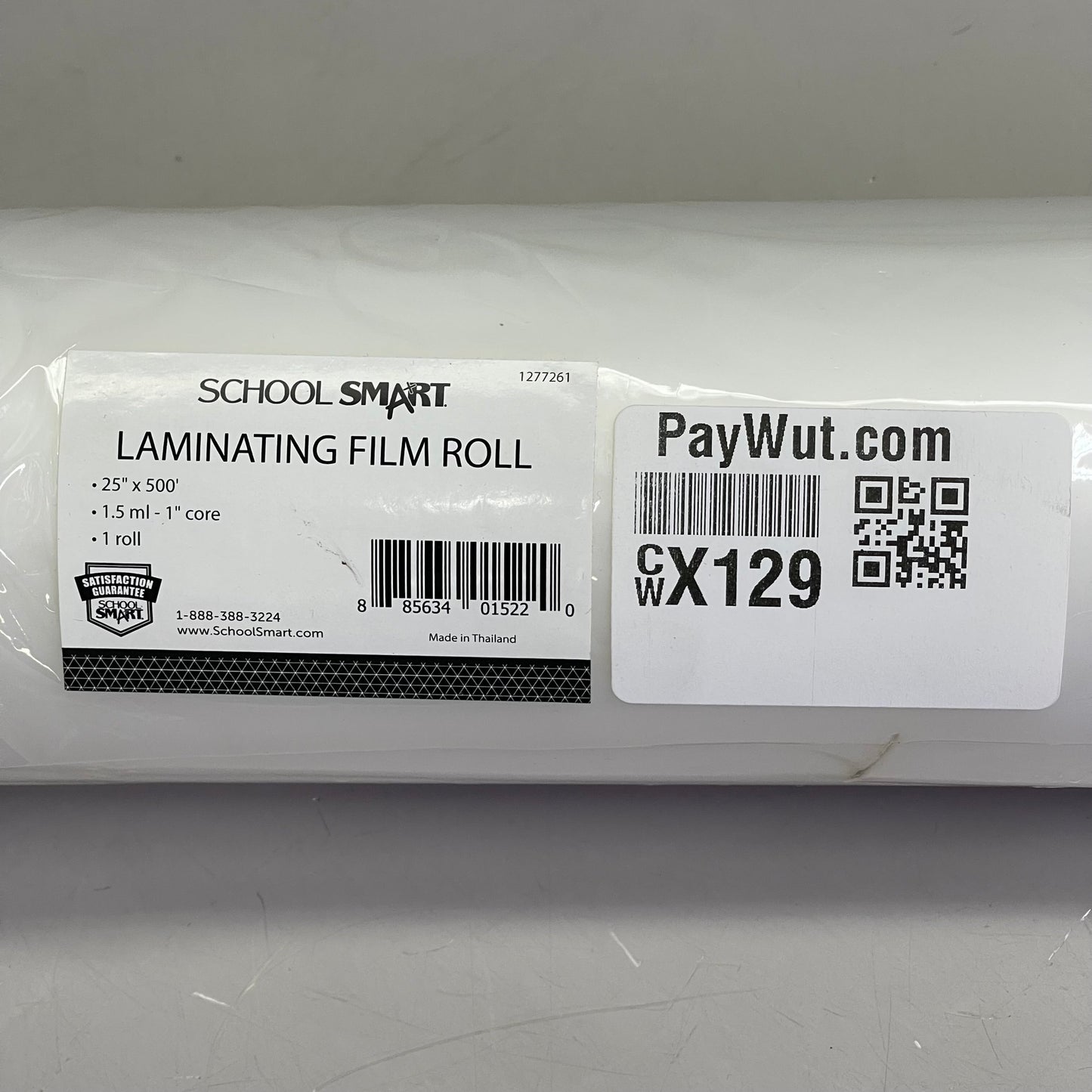SCHOOL SMART Laminating Film Roll 25" x 500' Clear 1277261