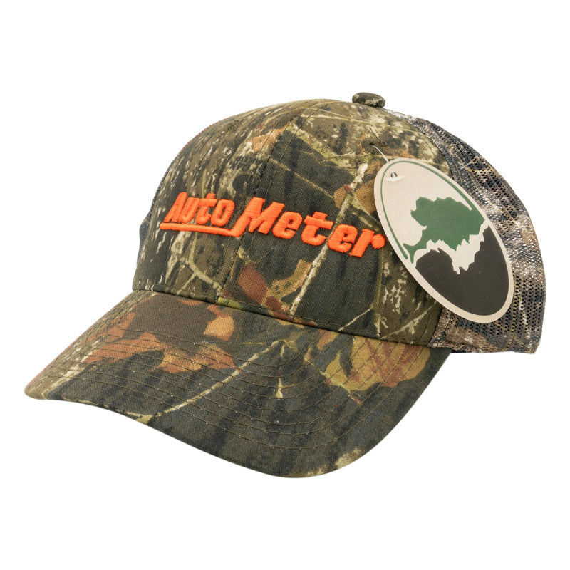 AutoMeter Hat Mesh Black w/ Velcro Hunting Camo Blaze Orange 0444