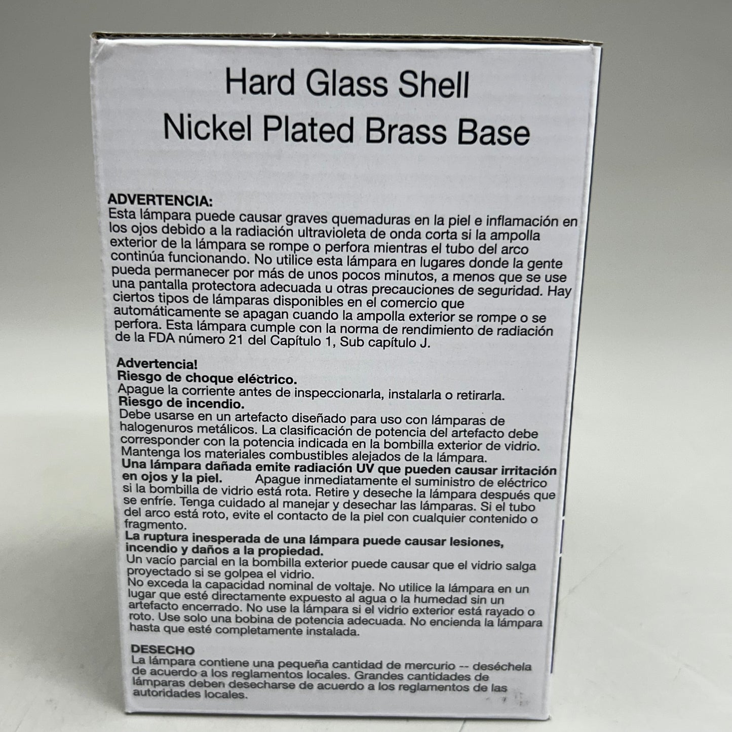 HALCO Hard Glass Shell Ceramic Metal Halide Lamp Light Medium Base White P30L