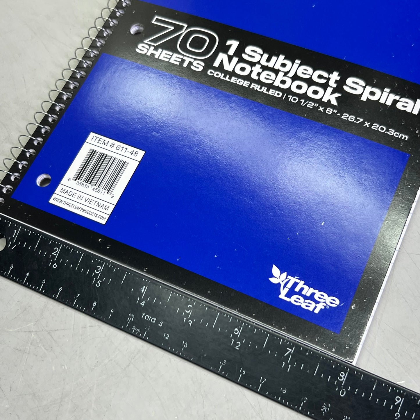 ZA@ THREE LEAF (6 PACK) 1 Subject Spiral Notebook College Ruled 70 Sheets 811-48