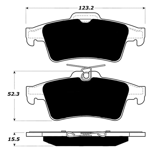 Porterfield Brake Pads for 2009 SAAB 9-3 Aero 2.8L 314mm F/Disc