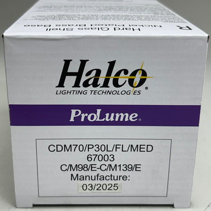 HALCO Hard Glass Shell Ceramic Metal Halide Lamp Light Medium Base White P30L