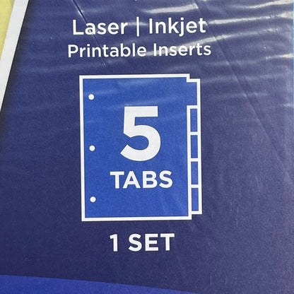 AVERY (12-PACK) Insertable Big Tab Dividers 3-Hole 5-Set Double-Sided Buff 11109
