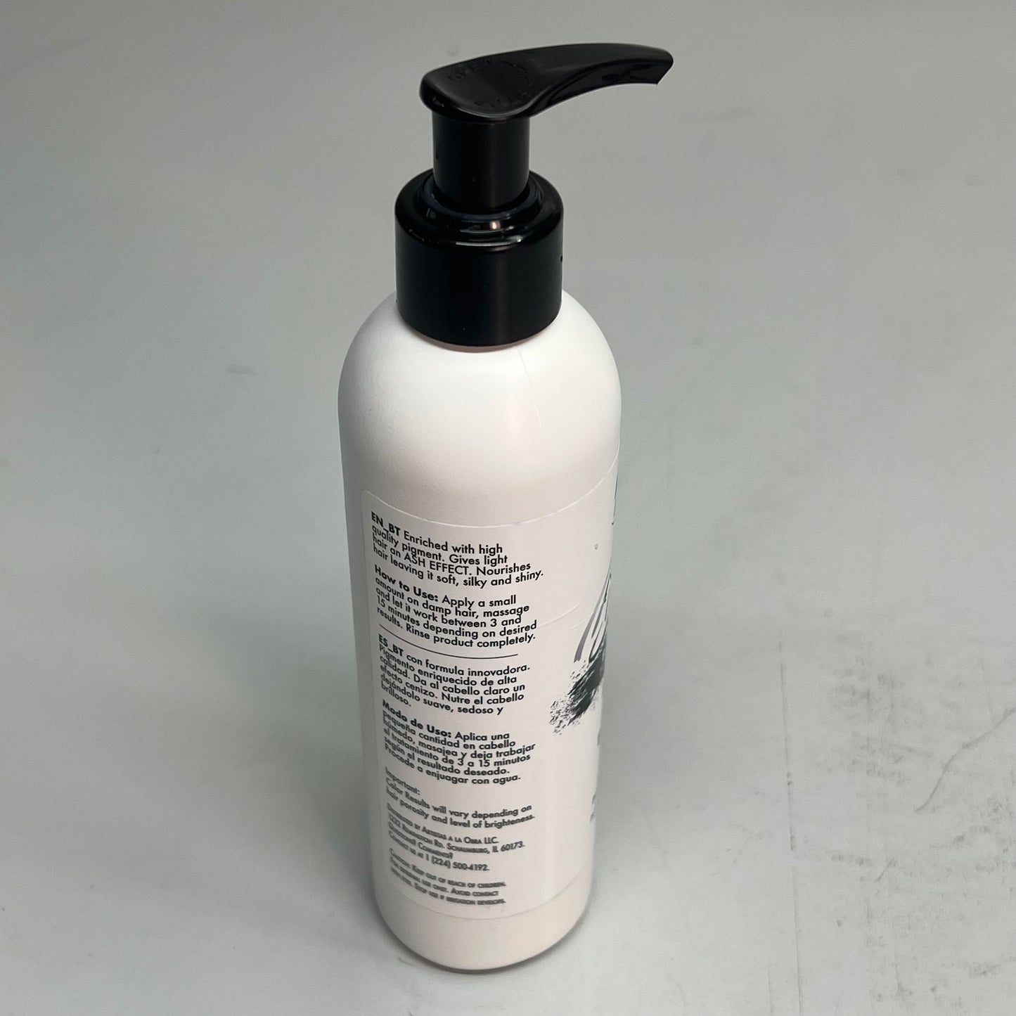 ARTISTAS A LA OBRA Black Treatment/Mask & Toner Ash Color Effect 8 Fl Oz