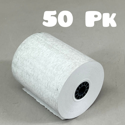 (50 Pack) Thermal Cash Register Paper 3 1/8"x230' White 50RL/CS