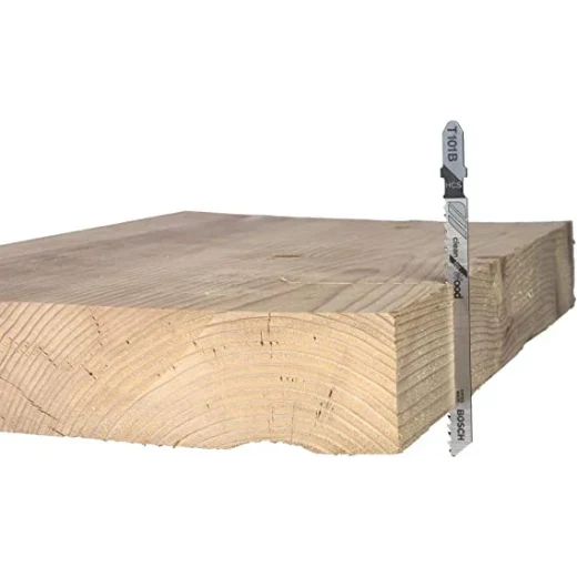 BOSCH T344D 5-Piece 6 In. 6 TPI Speed for Wood T-Shank Jig Saw Blades