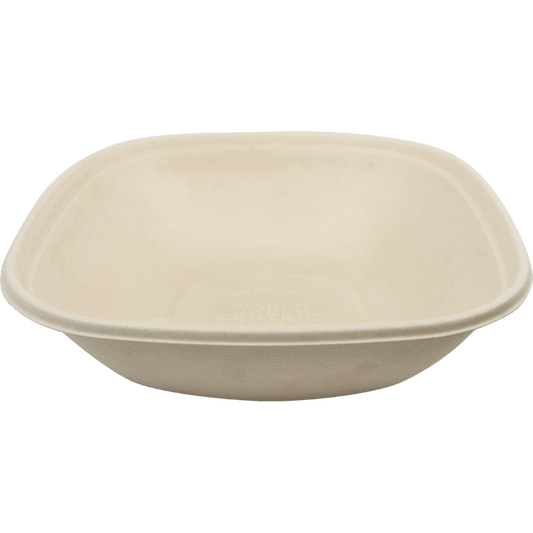 World Centric 48 oz Fiber Square Bowl, Bamboo & Plant Fiber (QTY 400), SKU BQ-SC-48-LFS