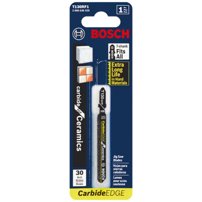 BOSCH T130RF1 3-1/4" 30 Grit Carbide Edge for Ceramics T-Shank Jig Saw Blade