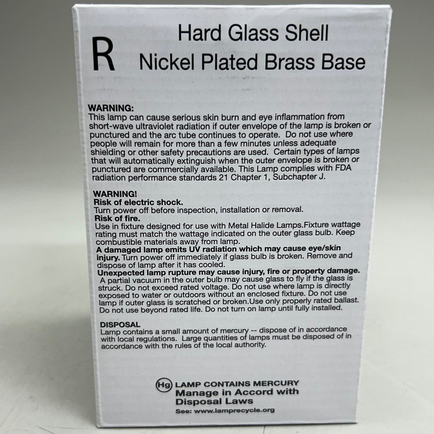 HALCO Hard Glass Shell Ceramic Metal Halide Lamp Light Medium Base White P30L
