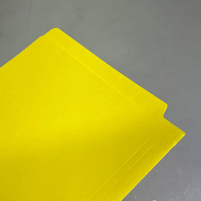 SMEAD (50 PACK) End-Tab Folders w/ Fasteners Straight Cut Letter Sz Yellow 25940