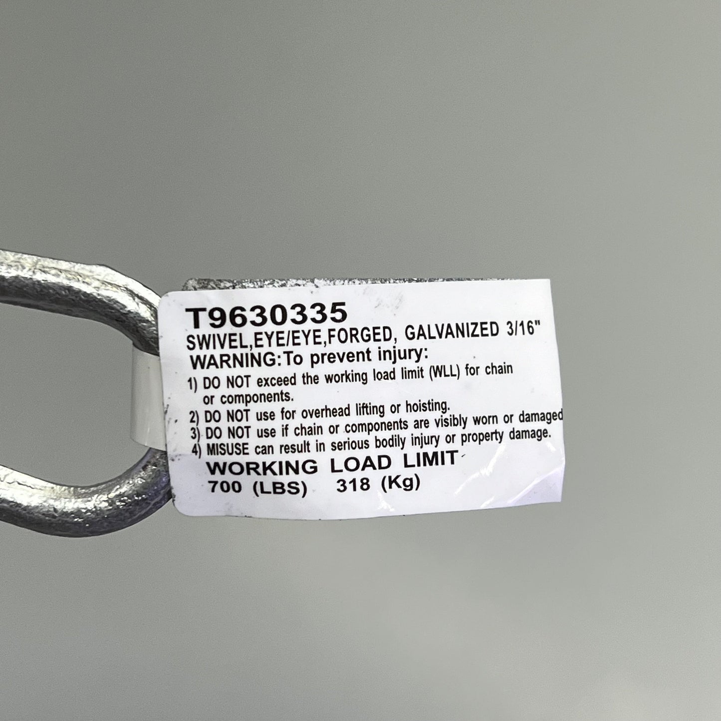 CAMPBELL (5 PACK) Galvanized Swivel Eye/Eye Forged 3/16" Chrome T9630335