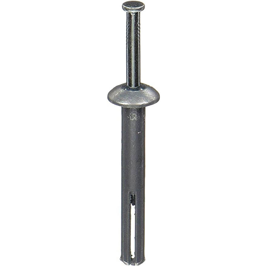 DEWALT 02808-PWR - 1/4" x 1" Zamac Nailin Hammer Drive Anchor, Mushroom Head (100/Box)