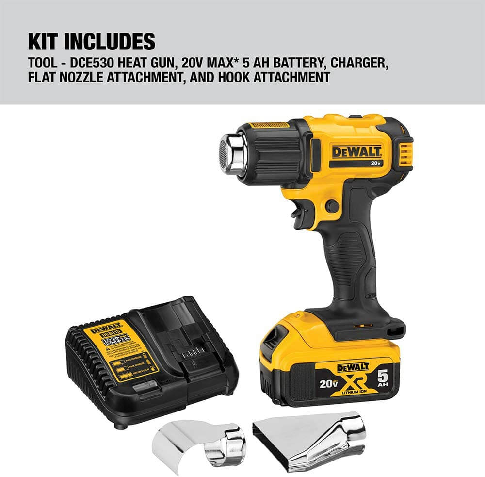 DEWALT DCE530P1 20V MAX* Cordless Heat Gun Kit