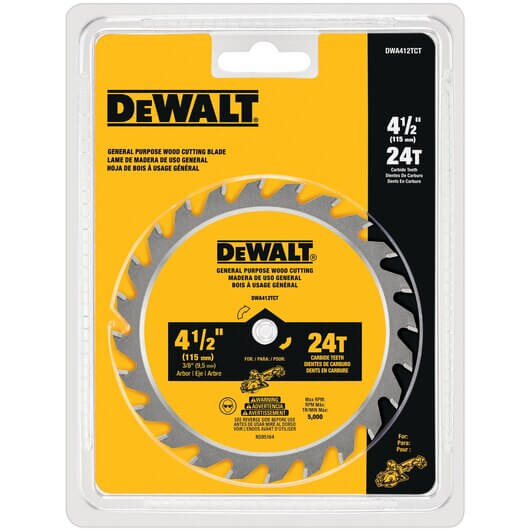DEWALT DWA412TCT 4-1/2 in Circular Saw Blade
