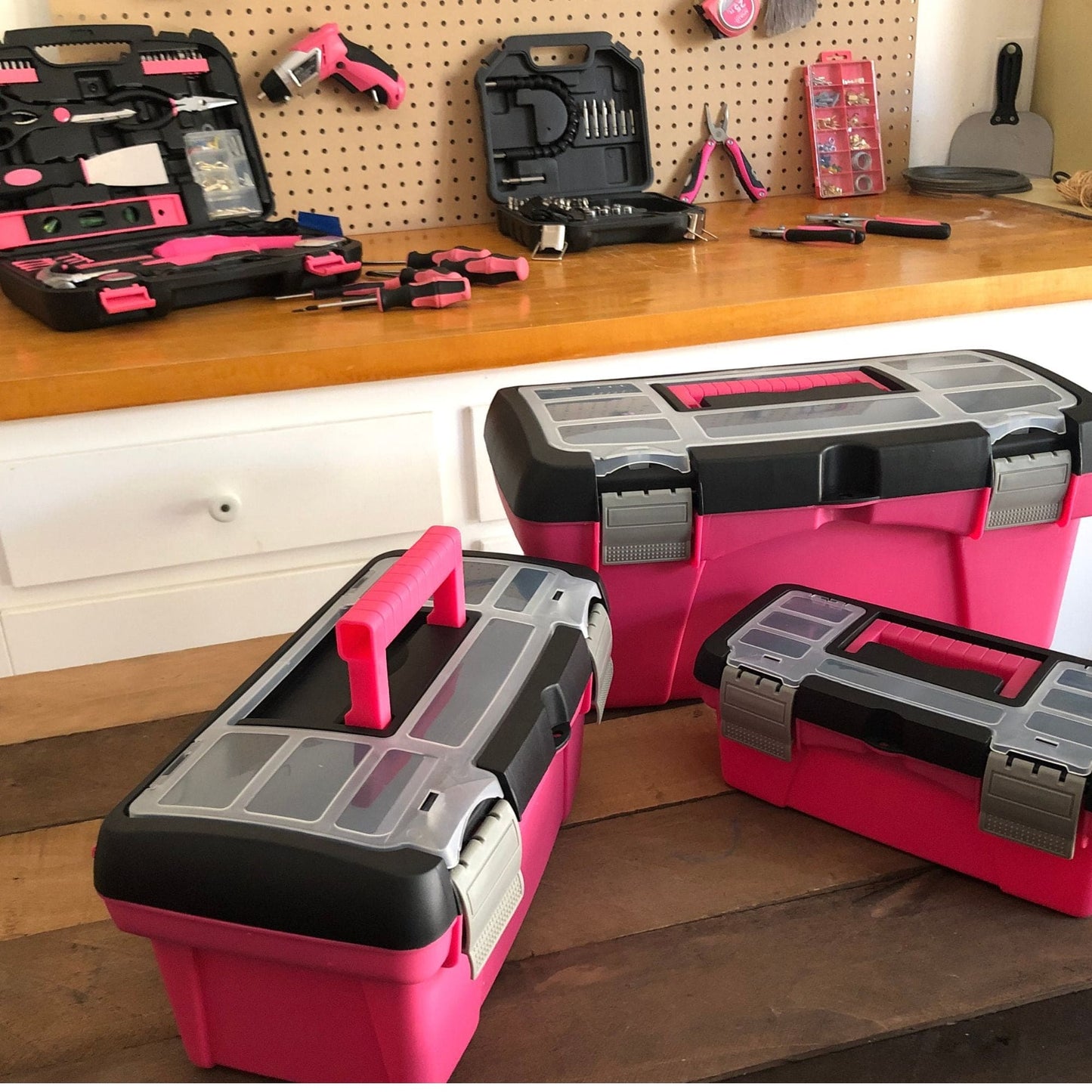3 Piece Tool Box - Pink - DT5005P