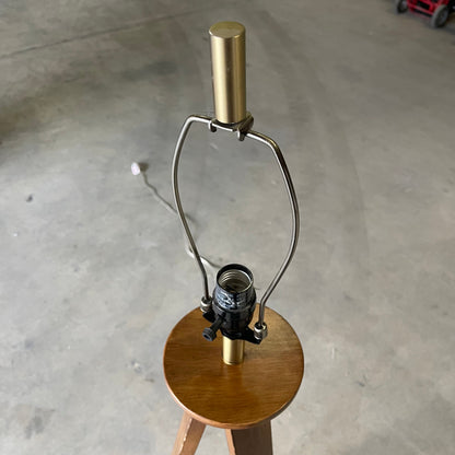 Vintage Wood Easel Lamp 61.5" x 13.5" x 13.5" Wood & Brass