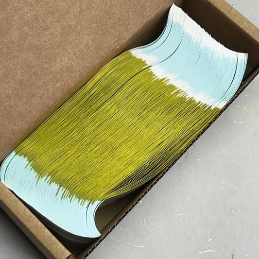 (1000 PACK) Self Adhesive Currency Straps Self Sealing $10,000.00 White/Yellow 9419-0057