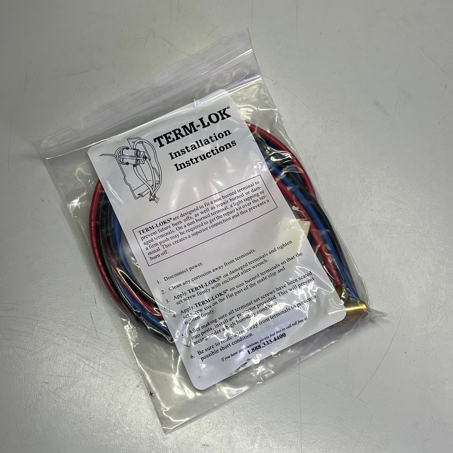 MARS Compressor Stake On Repair Kit Brass 10 Gauge 3 Wire Red/Blue/Black 86388