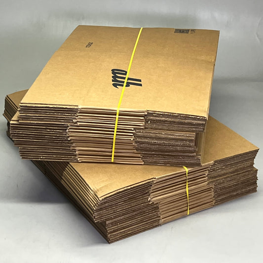 ATH (50 Boxes) Corrugated Boxes Sz 15” L x 12” W x 7” H, Brown