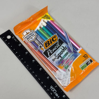 BIC (3 PACK 30 PENCILS TOTAL) Xtra-Sparkle Mechanical Pencil 0.7mm #2 Multicolor