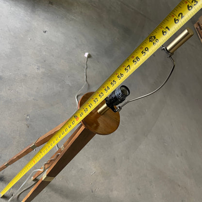 Vintage Wood Easel Lamp 61.5" x 13.5" x 13.5" Wood & Brass