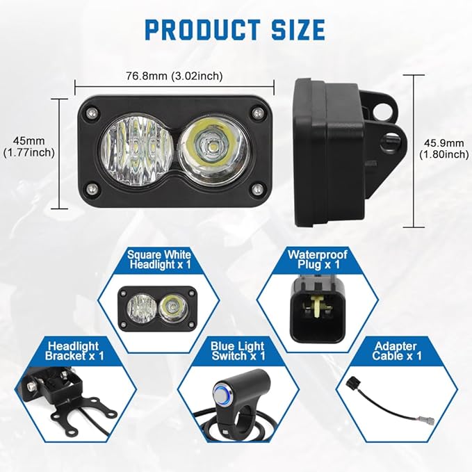 Baja headlight plug n play kit white (Talaria x3)